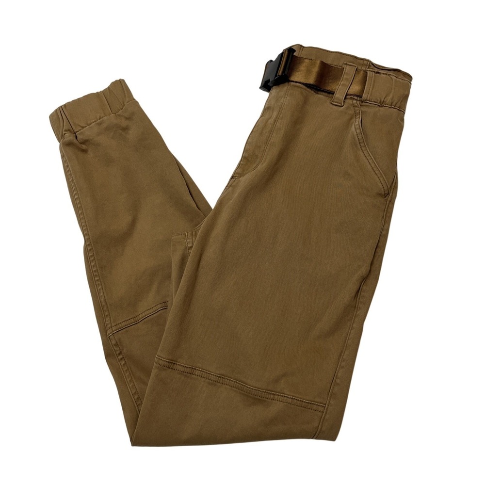 Hollister Pant Joggers Brown Belted Size M Ultra High Rise Utility Tech Gorpcore